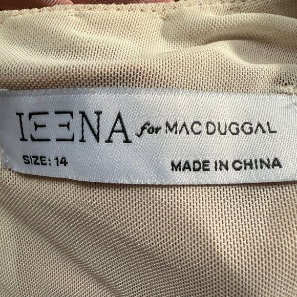 Ieena For Mac Duggal Embellished Neck Trumpet Rose Pink  Dress Gown Sz 12 - Picture 7 of 16